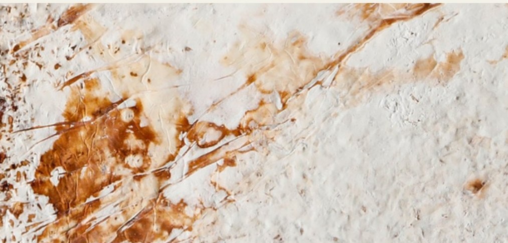Detail of a warm ivory and amber Bio-Lithic surface
